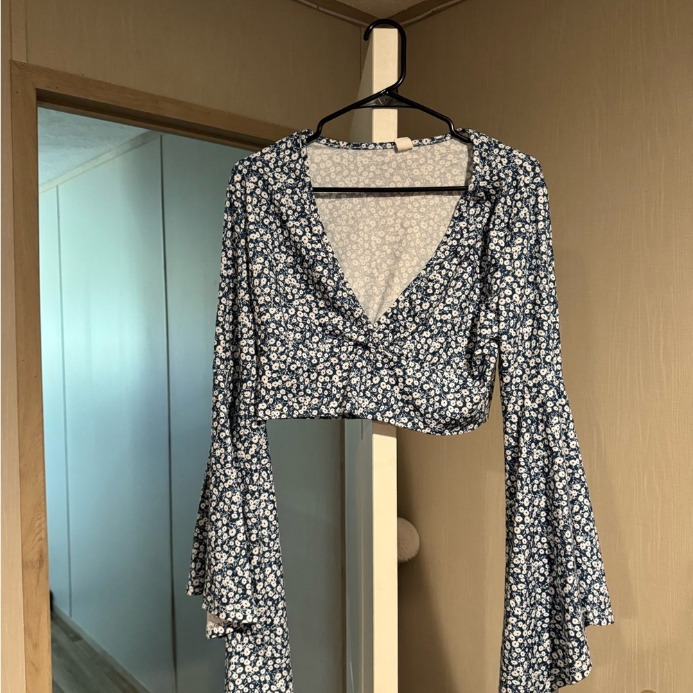 Floral Blue Women's Top